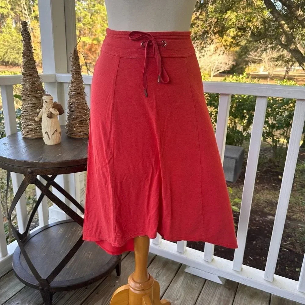 Athleta Beachcomber Asymmetrical Jersey Knit Midi Skirt